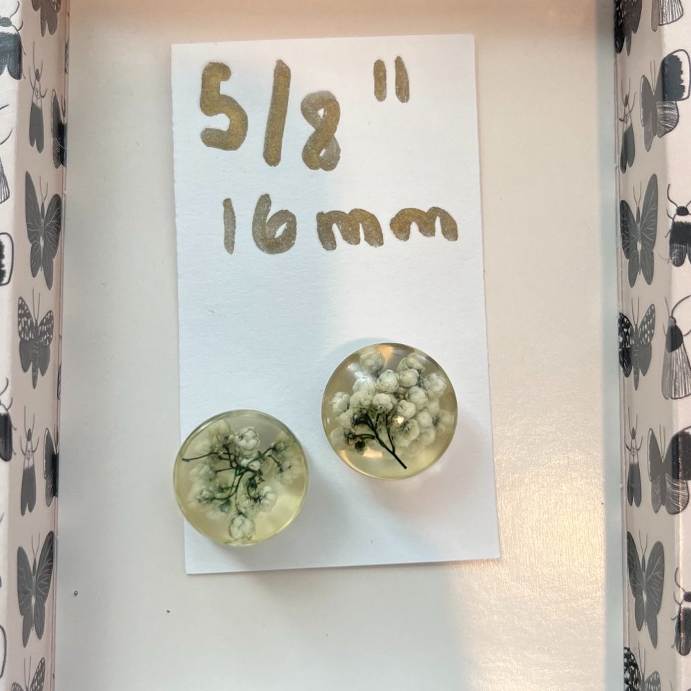Floral acrylic plugs gauges flowers 5/8 16mm, $10 when bundled